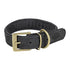 Trixie Halsband Hond Pure Leer Zwart M-L 39-46X3,5 Cm