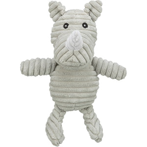TRIXIE NEUSHOORN RIBSTOF PLUCHE GRIJS
