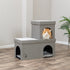 TRIXIE KATTENMAND / KATTENHUIS KIMY SOFT 2 VERDIEPINGEN LICHTGRIJS