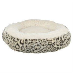 Trixie Hondenmand Leo Soft Rond Pluche Creme / Panterprint 50 Cm