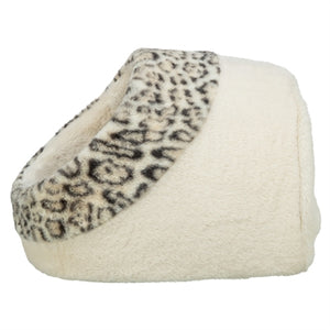 TRIXIE KATTENMAND IGLO LEO  SOFT PLUCHE CREME / PANTERPRINT
