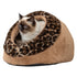 TRIXIE KATTENMAND IGLO LEO  SOFT PLUCHE BRUIN / PANTERPRINT