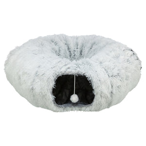 TRIXIE HARVEY PLUCHE SPEELTUNNEL / DONUT WIT / GRIJS