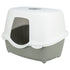 TRIXIE KATTENBAK DAVIO TOP OUTDOOR MET KAP GRIJS / WIT