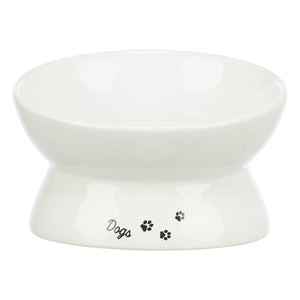 TRIXIE VOERBAK / DRINKBAK DOGS KERAMIEK VERHOOGD WIT