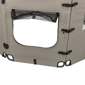 TRIXIE CAMPINGHEK OPVOUWBAAR REN 8 ELEMENTEN GRIJS / ZWART 59X78 CM