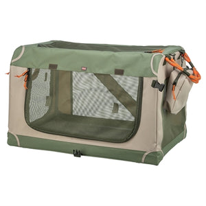 Trixie Kennel Comfy Bench Stof / Reismand Olijfgroen / Beige 47,5X70X44,5 Cm