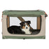 Trixie Kennel Comfy Bench Stof / Reismand Olijfgroen / Beige 64X95,5X60,5 Cm