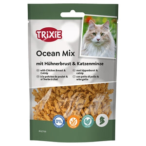 TRIXIE OCEAN MIX MET KIPPENBORST EN CATNIP 50 GR