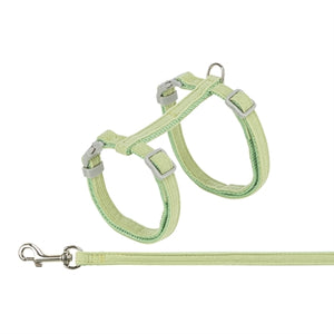 TRIXIE KATTENTUIGJE MET RIEM FLUWEEL GROEN 28-45X1 CM
