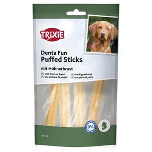 TRIXIE DENTA FUN PUFFED STICKS MET KIPPENBORST