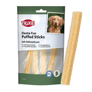 TRIXIE DENTA FUN PUFFED STICKS MET KIPPENBORST