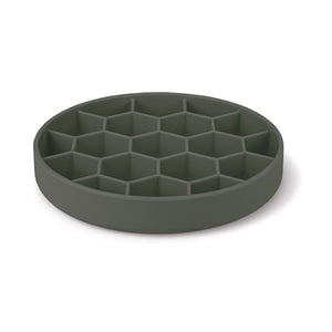 Zolux Voebrak Hond Slow Feed Met Zuignappen Silicone Grijs 21,5X21,5X4,5 Cm