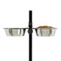 Zolux Voerstandaard Voerbak / Waterbak Verstelbaar Rvs 2X1,5 Ltr 21 Cm 51X45X26,5