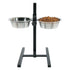 Zolux Voerstandaard Voerbak / Waterbak Verstelbaar Rvs 2X1,5 Ltr 21 Cm 51X45X26,5