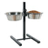 Zolux Voerstandaard Voerbak / Waterbak Verstelbaar Rvs 2X2,5 Ltr 24,5 Cm 53,5X51X2