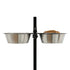 Zolux Voerstandaard Voerbak / Waterbak Verstelbaar Rvs 2X2,5 Ltr 24,5 Cm 53,5X51X2