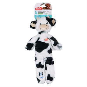 Zolux Furry Farm Koe Isache Pluche Met Touw Wit / Zwart 32X21X6 Cm