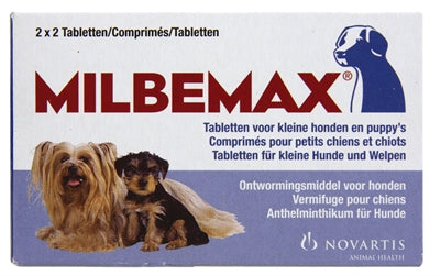 Milbemax Tablet Ontworming Puppy / Kleine Hond 0,5-10 KG 4 TBL