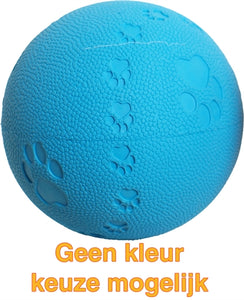 Merkloos Bal Rubber Pawprint/Geluid 7,5 CM