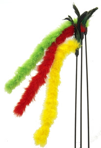 Merkloos Kattenspeelgoed Hengel Met Veren En Bontstaart 87X4X4 CM