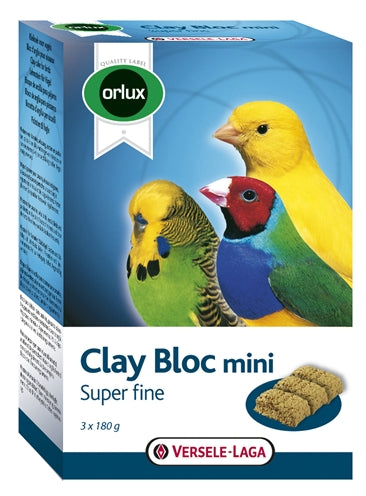 Orlux Klei Blok Mini Kanarie / Parkiet / Tropische Vogels 3X180 GR