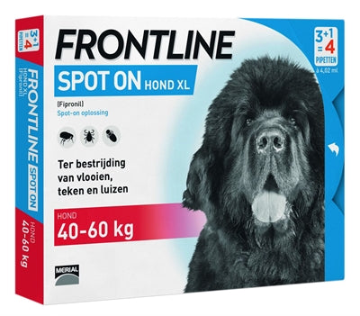 Frontline Hond Spot On Xl 4 PIPET 40-60 KG