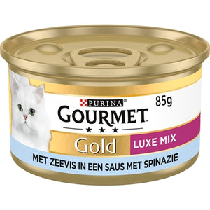 GOURMET GOLD LUXE MIX ZEEVIS IN SAUS MET SPINAZIE