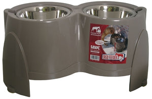 Savic Voerbak Ergo Feeder Warmgrijs 61X35X28 CM 2X1,5 LTR