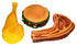Happy pet vinyl hamburger kotelt of kippenpoot assorti 21 cm - PetSuperXL
